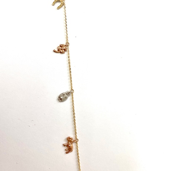 14kt Gold Lucky Charm Evil Eye Anklet